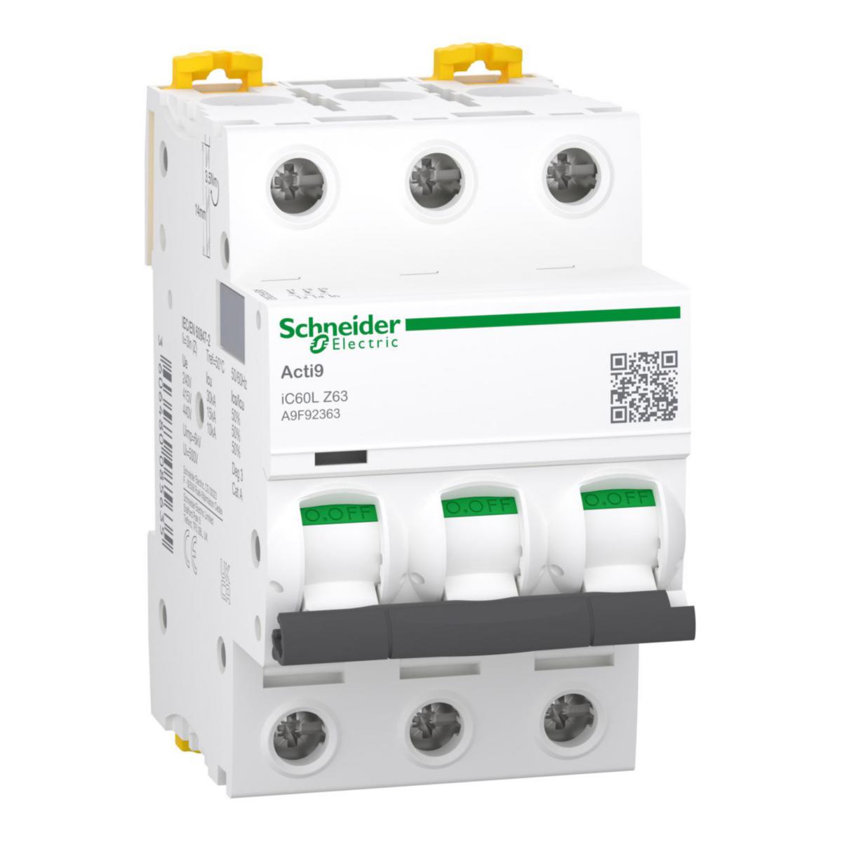Automatsikring Acti 9 iC60L Z - Aut.Sikr Ic60L 3P 63A/Z
