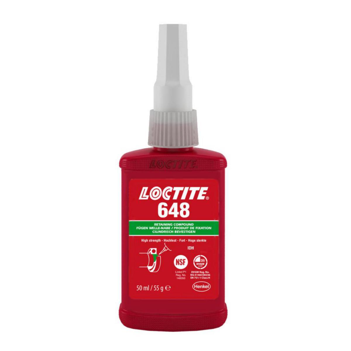 Sylindrisk Fastsetting Loctite® 648 - Gjengelåsing 648 Loctite 50ml NSF