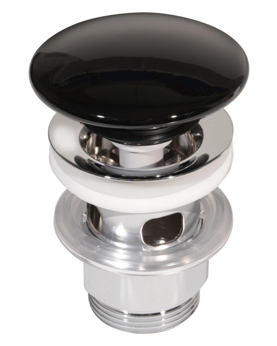 Push ventil Estetic, Villeroy & Boch - GB Estetic push ventil svart porselentopp