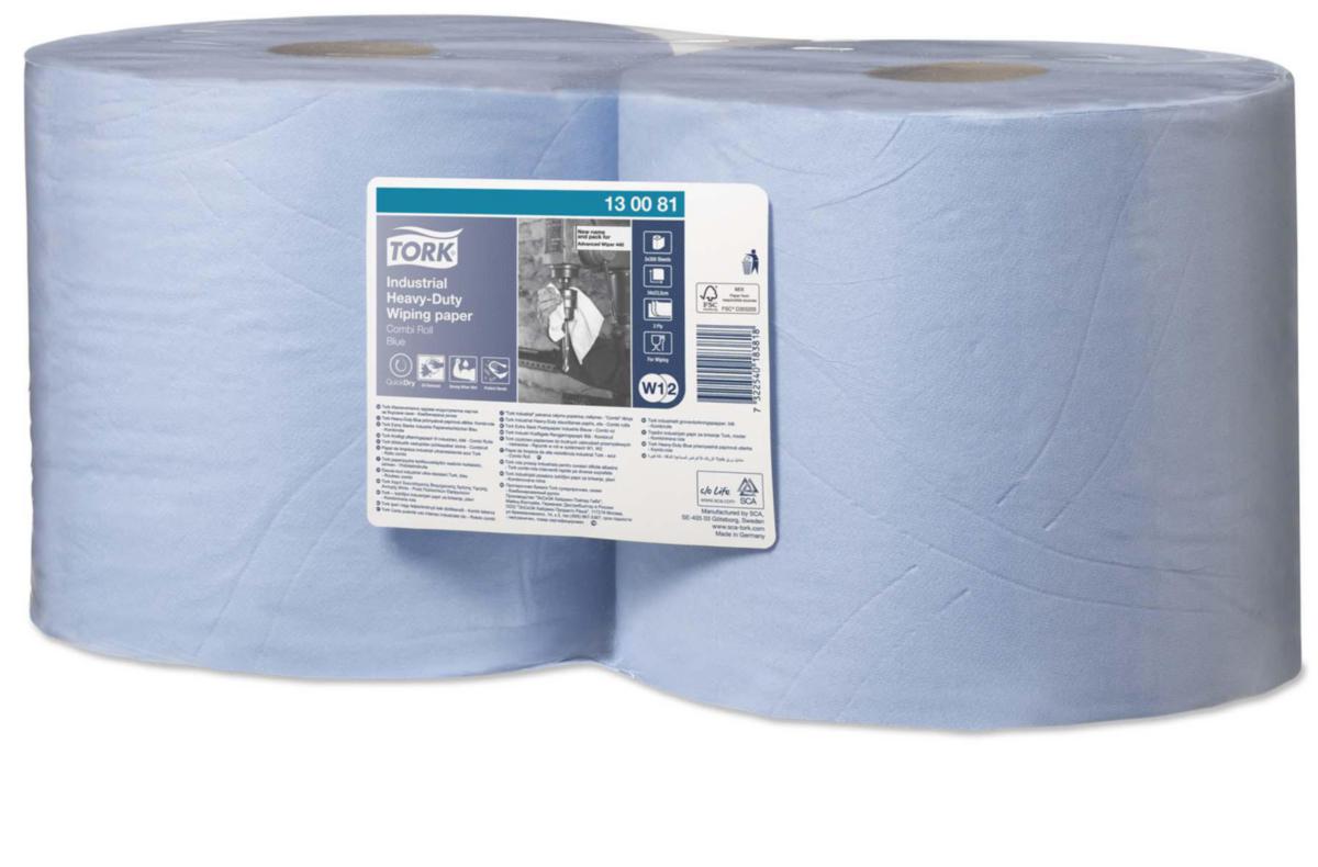 Tørkepapir Ekstra Sterk Tork W1/W2 - Tørkepapir ekstra sterk maxi Tork W1/W2 blå 3-lag s.rull