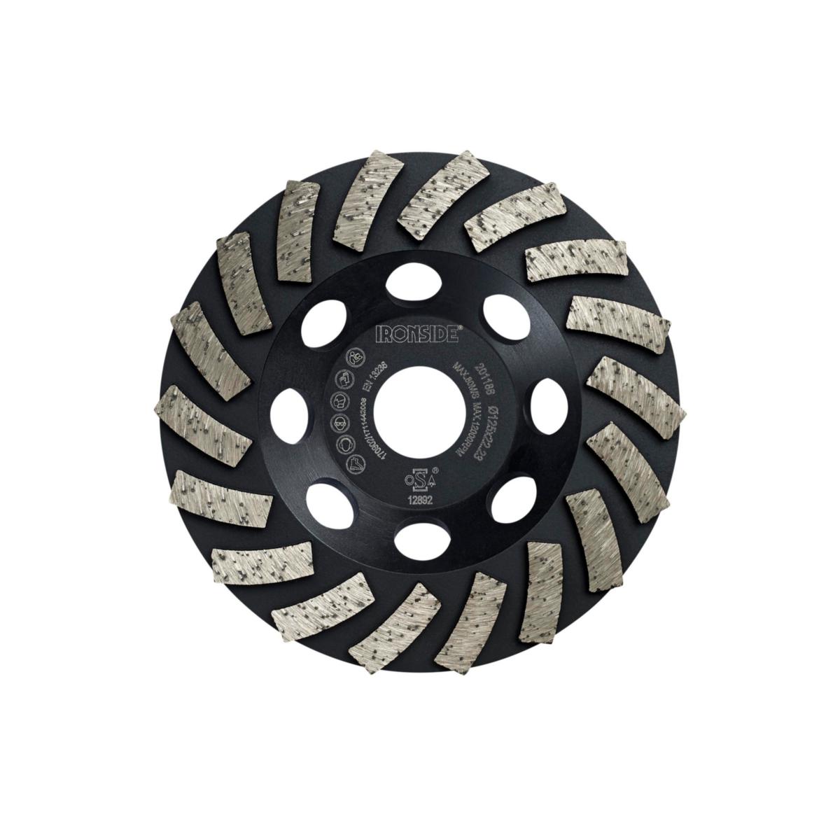 Diamantslipetallerken Ironside Universal - Diamantslipekopp betong Ironside 125X5.0X22.2mm 201186