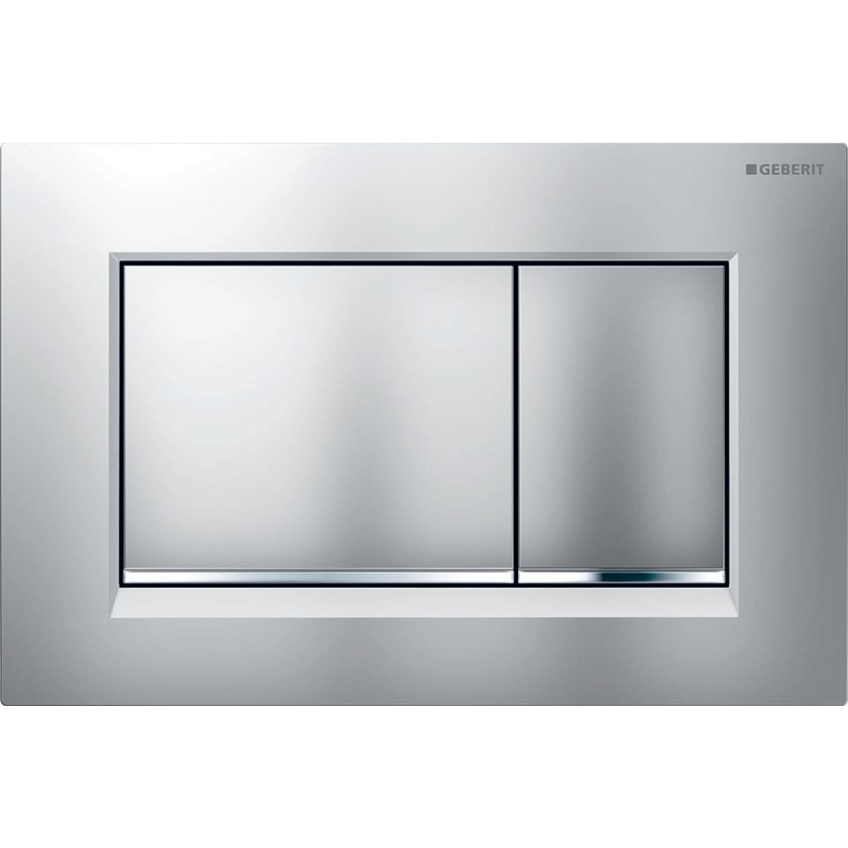 Betjeningsplater Geberit Sigma 20 dobbelskyll - Geberit Sigma 20 matt krom dobbelskyll. easyclean