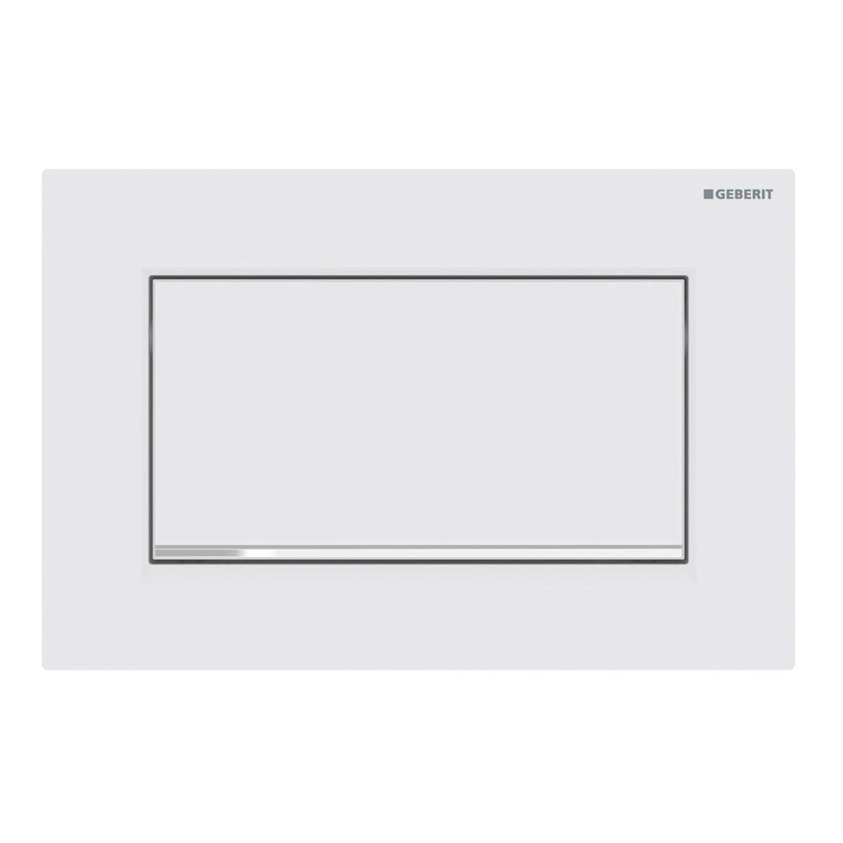 Betjeningsplate Geberit Sigma 10 Square - Geberit Sigma 10 matt hvit skyll-stopp. easyclean