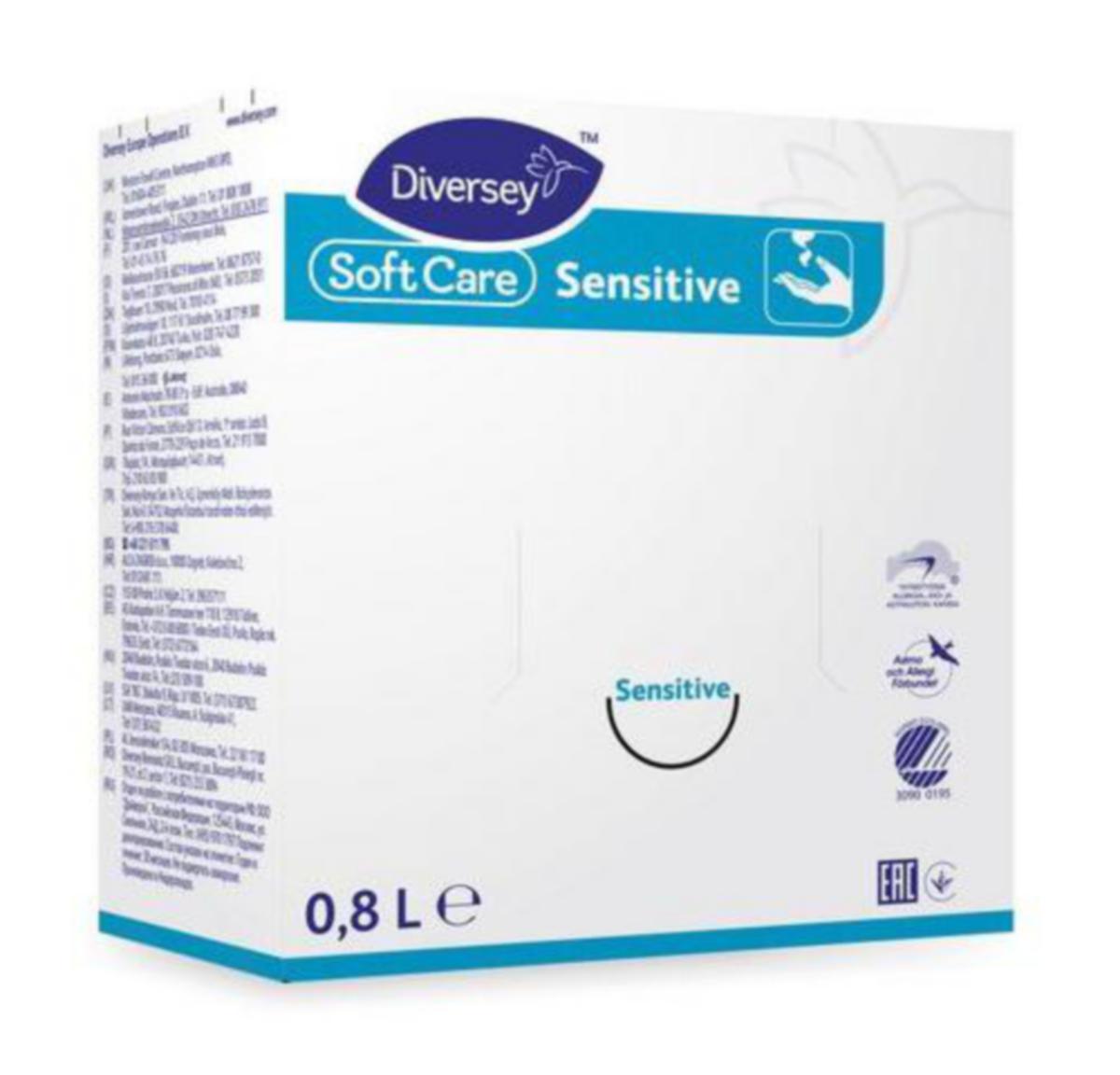 Håndsåpe Diversey™ Soft Care - Håndsåpe Sensitive refill Soft Care 6pk 800ml