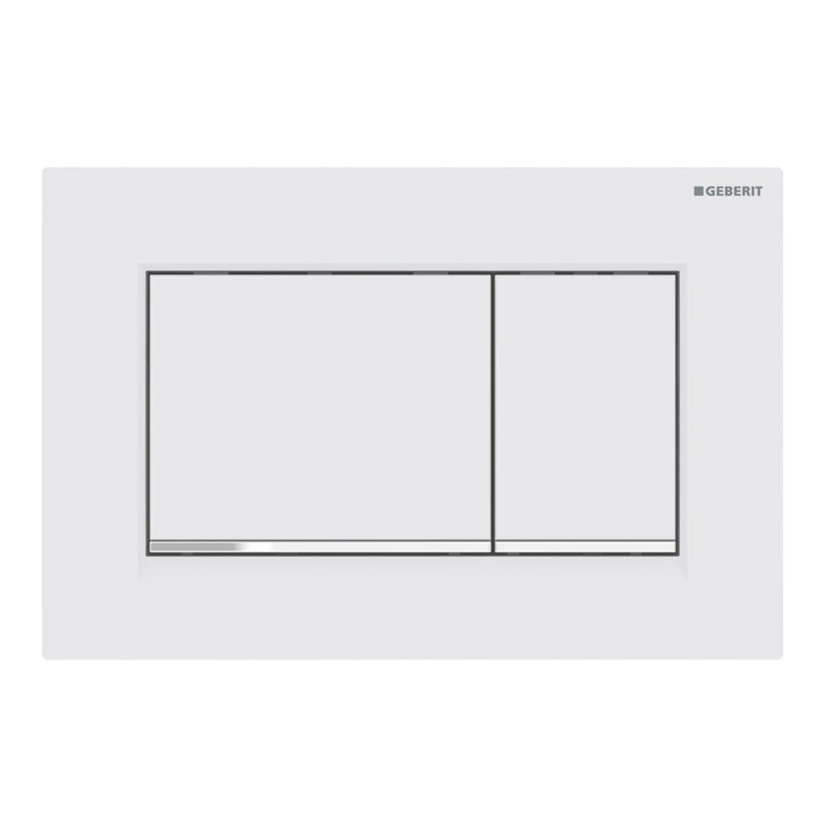 Betjeningsplater Geberit Sigma 20 dobbelskyll - Geberit Sigma 20 matt hvit dobbelskyll. easyclean