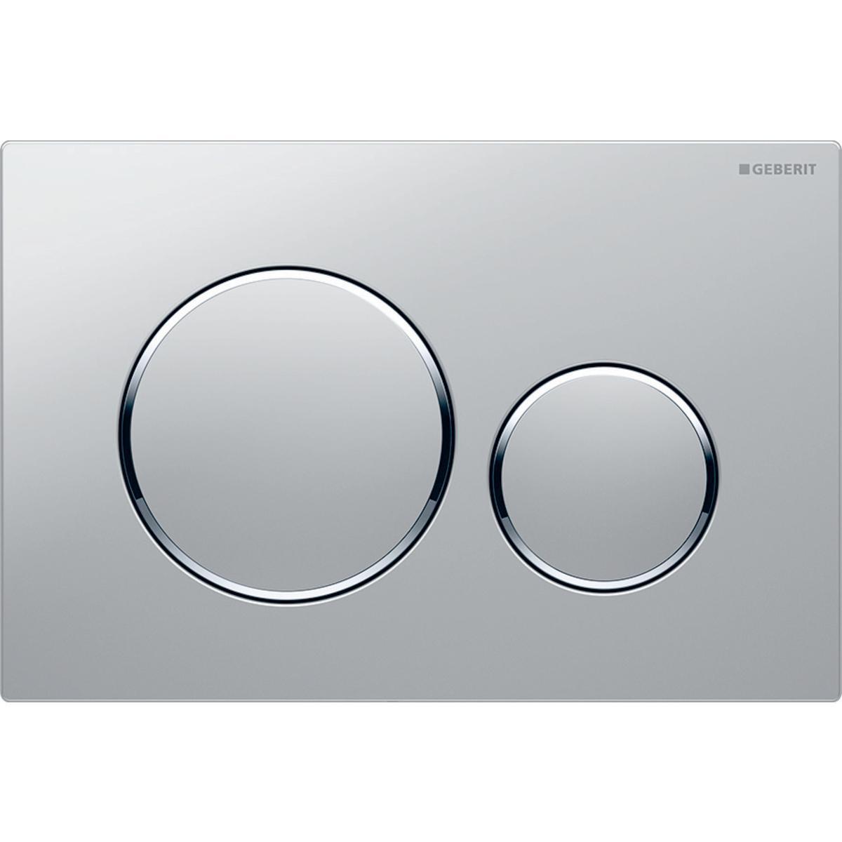 Betjeningsplater Geberit Sigma 20 - Geberit Sigma 20 matt krom dobbelskyll. easyclean