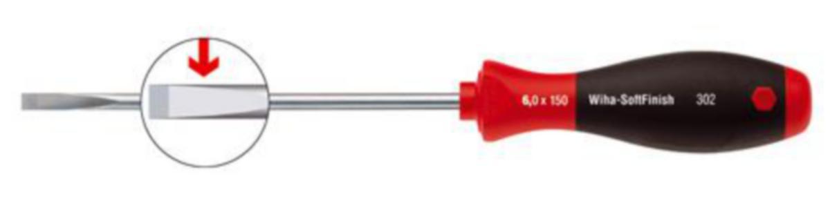 Skrutrekker Wiha 302 Spor - Skrutrekker SoftFinish 302 Wiha SL 4.0 100mm