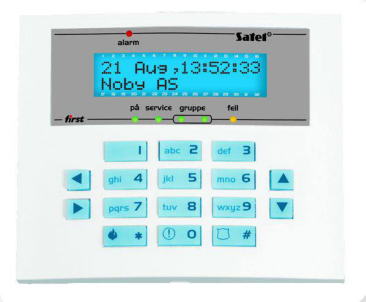 LCD tastatur Noby til First alarm - LCD tastatur First uten lokk