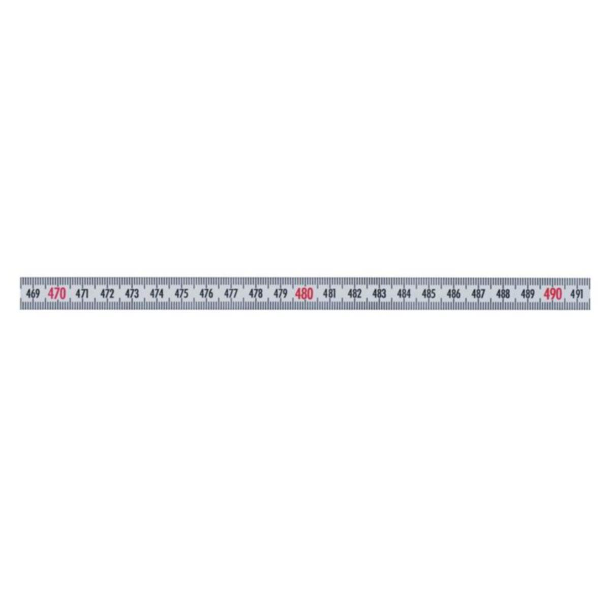 Målebånd Diesella selvklebende H til V HVIT - Målebånd selvheftende Diesella 0.5mx10mm H/V