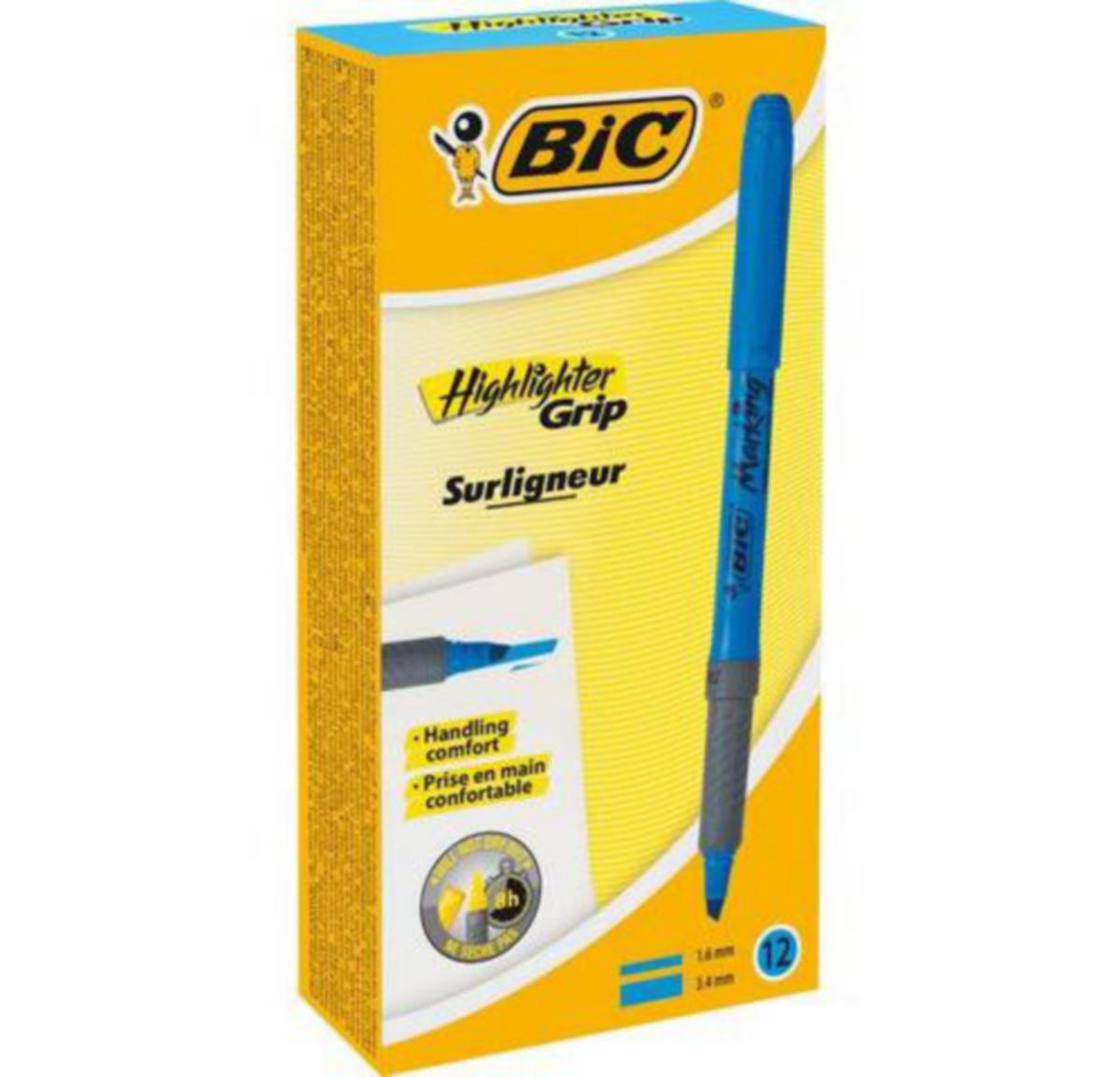 Tekstmarker BIC® Briteliner Grip - Tekstmarker Briteliner Grip Bic Blå