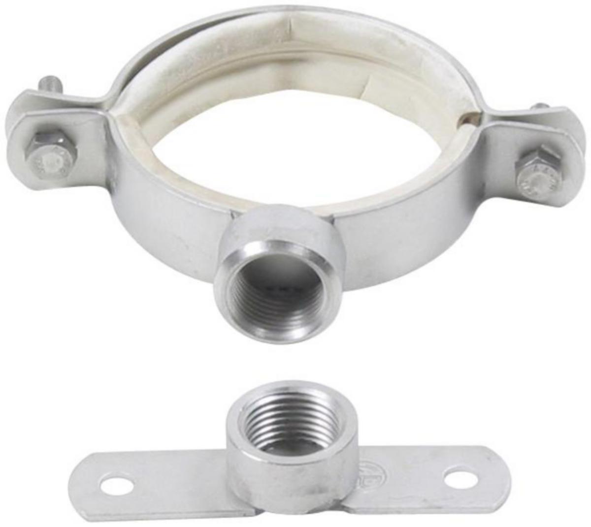 Rørklammer med EDPM og gjengemuffe, AISI 316L, Europipe - 75 mm Europipe rørklammer med EPDM/gj.muffe AISI 316L