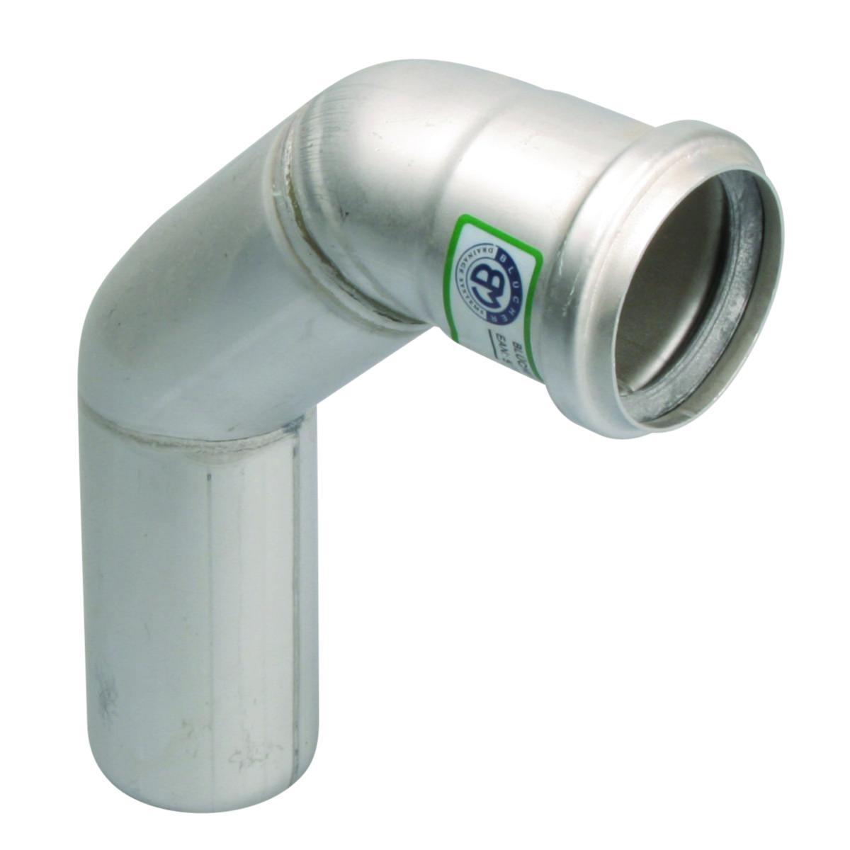 Langbend 87.5°, AISI 316L, Europipe - 50 mm x 87.5° Europipe bend lang. L=164mm. AISI 316L