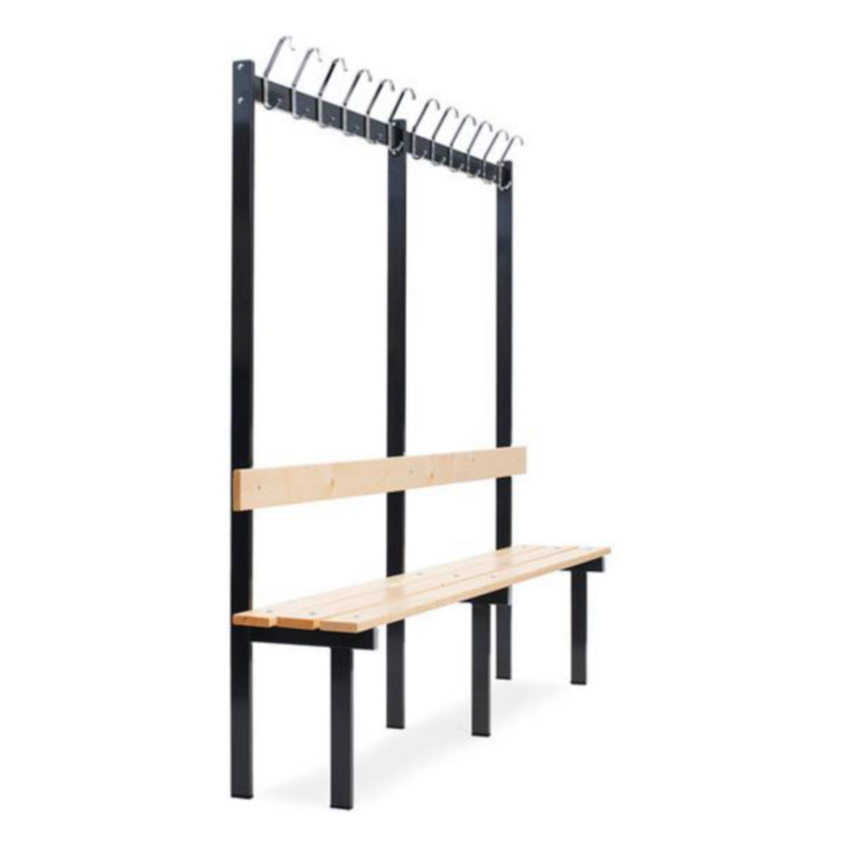Sittebenk garderobestativ SM høy - Sittebenk garderobestativ høy SM 200x38x180cm furu