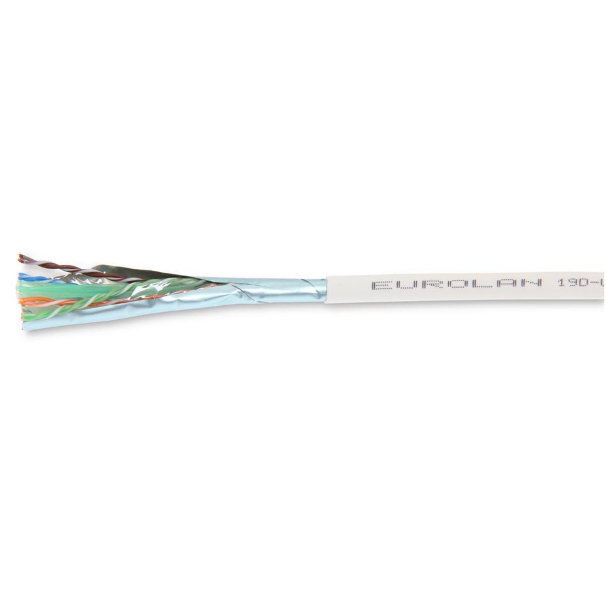 Datakabel Eurolan CAT 6A UUTP LSZH - Datakabel 1xCat6A U/UTP LSZH Hvit Dca 500m trml