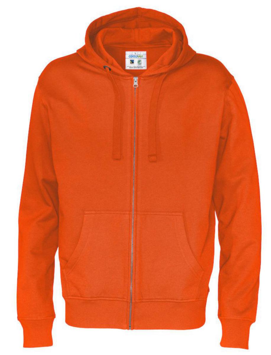 Hettejakke Cottover Zip Hood - Hettejakke Cottover Zip Hood oransje str 2XL
