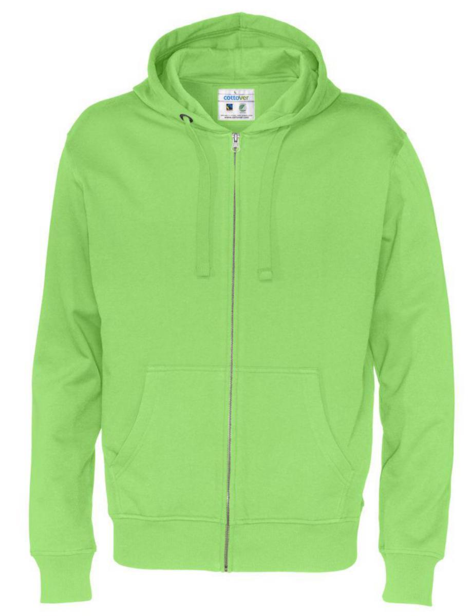 Hettejakke Cottover Zip Hood - Hettejakke Cottover Zip Hood Grønn str 3XL