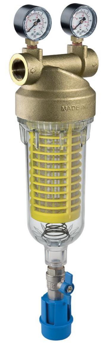 Selvrensende filter Hydra RAH singel med manometer - FINFILTER HYDRA K DP M RAH 90 1"