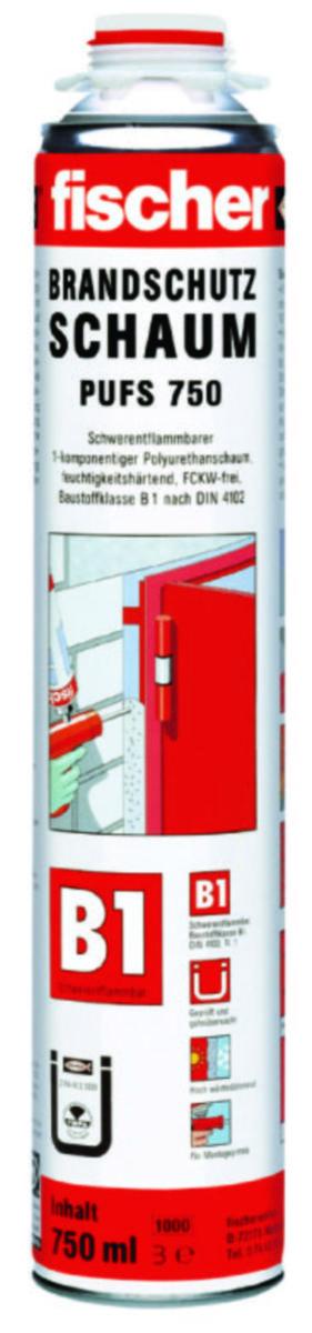 Brannhemmende Skum fischer - Fugeskum PUFS 750 B1 Fischer 750ml grå