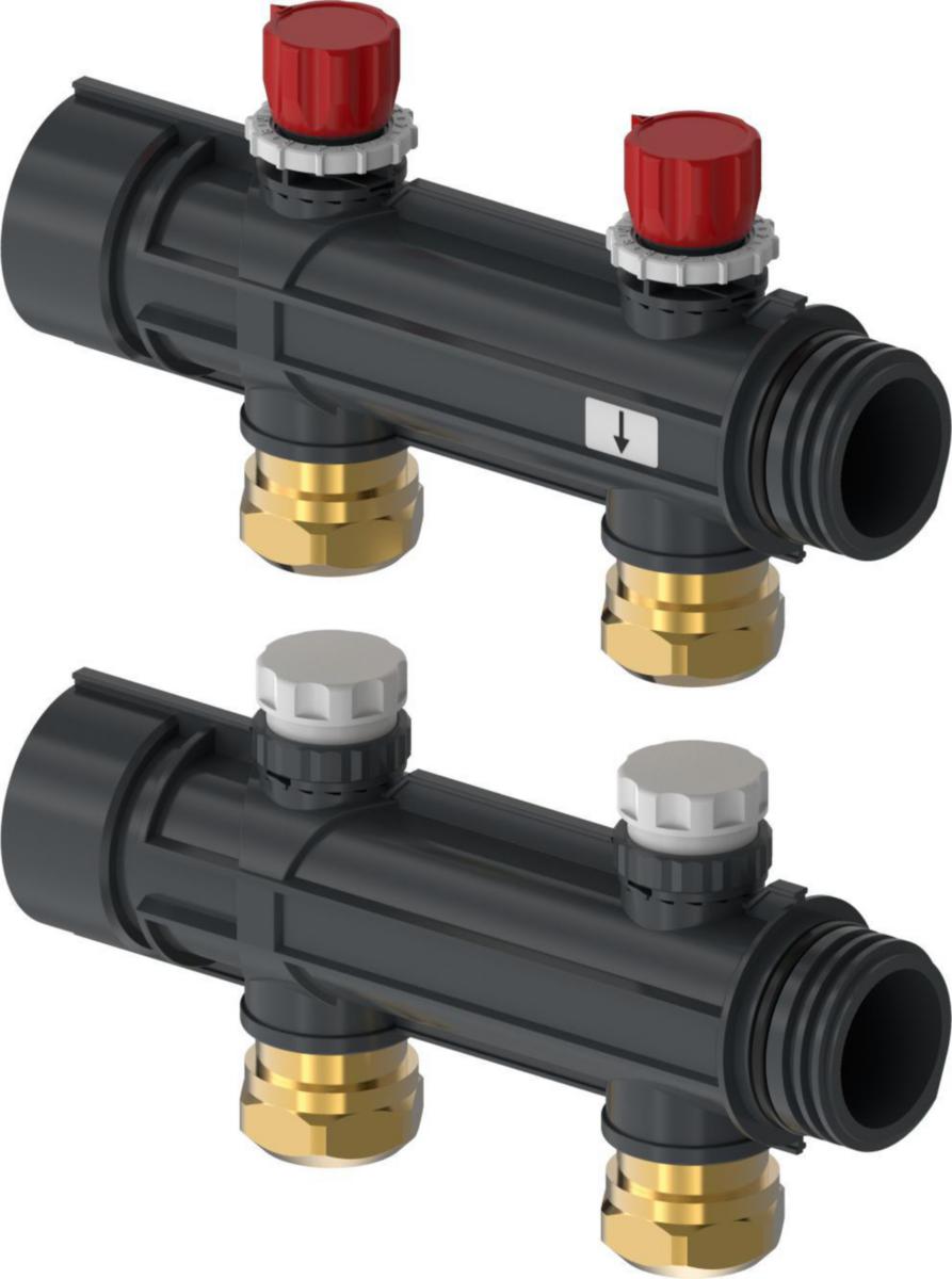 Fordeler Magna Meltaway med Eurocone, Uponor - 2x3/4" Euro MT Magna fordeler industriford. m/ventil Uponor