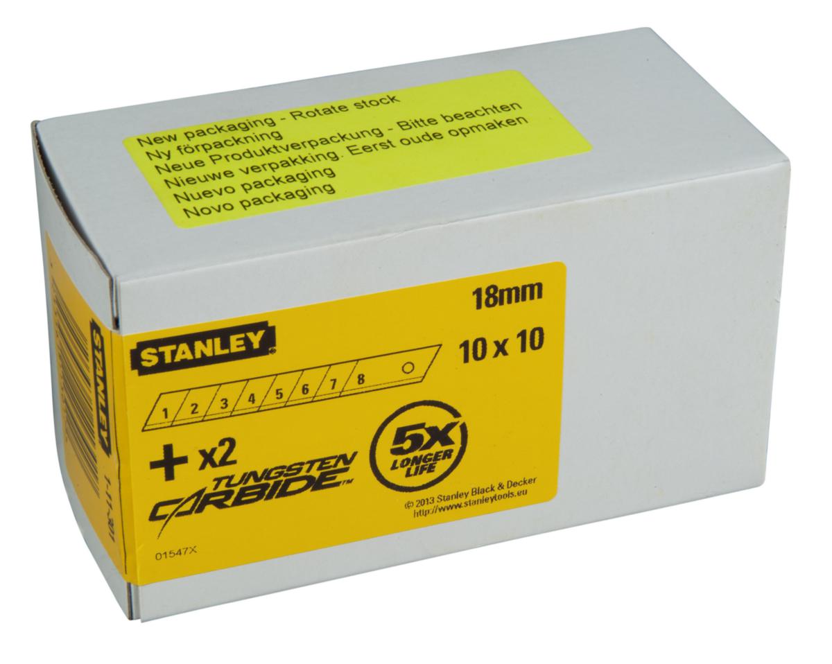 Knivblad Stanley bryteblad - Knivblad brytebladkniv 18mm Stanley 110mm 100pk