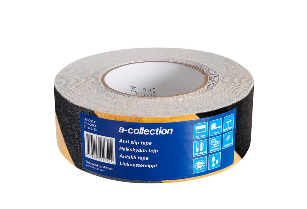 Anti-skli tape a-collection - Anti-skli tape svart/gul a-collection 50mmx15m