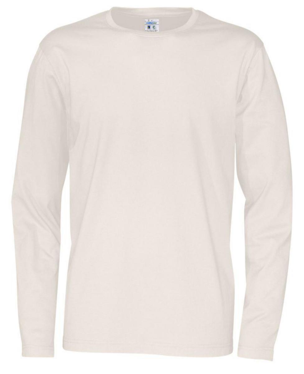 T-skjorte lang erme Cottover - T-skjorte langermet Cottover Off-White str 3XL