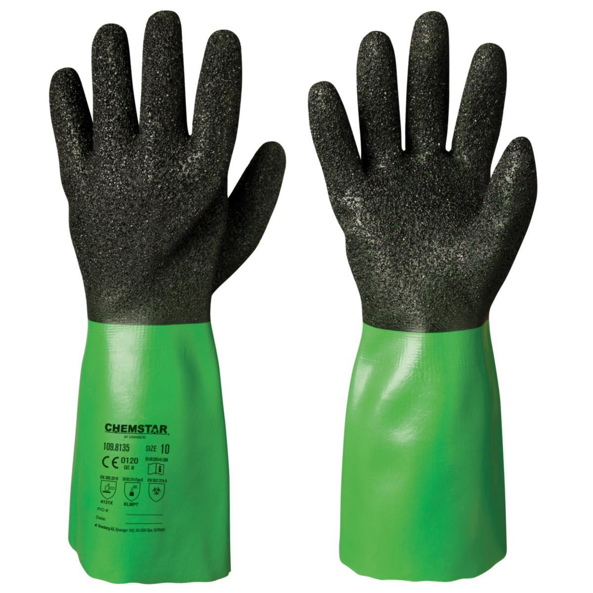 Kjemikaliehanske Vinyl/PVC Granberg 109.8135 - Kjemikaliehanske Vinyl/PVC Granberg 109.8135 str 12
