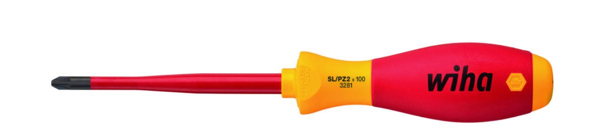 Skrutrekker Wiha 3281 SL/PZ VDE - Skrutrekker SlimFix 3281 Wiha SL/PZ1 80mm 1000V