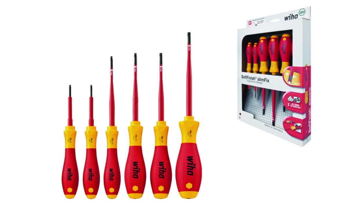 Skrutrekkersett Wiha SlimFix Torx 36558 - Skrutrekkersett SlimFix 3251 Wiha TORX 1000V 6 stk