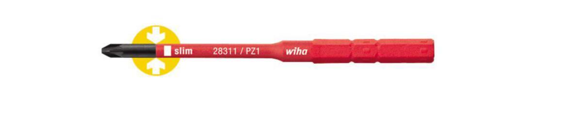 Bits Wiha SlimVario PZ - Bits slimBit Vario PZ1 Wiha 75mm 1000V