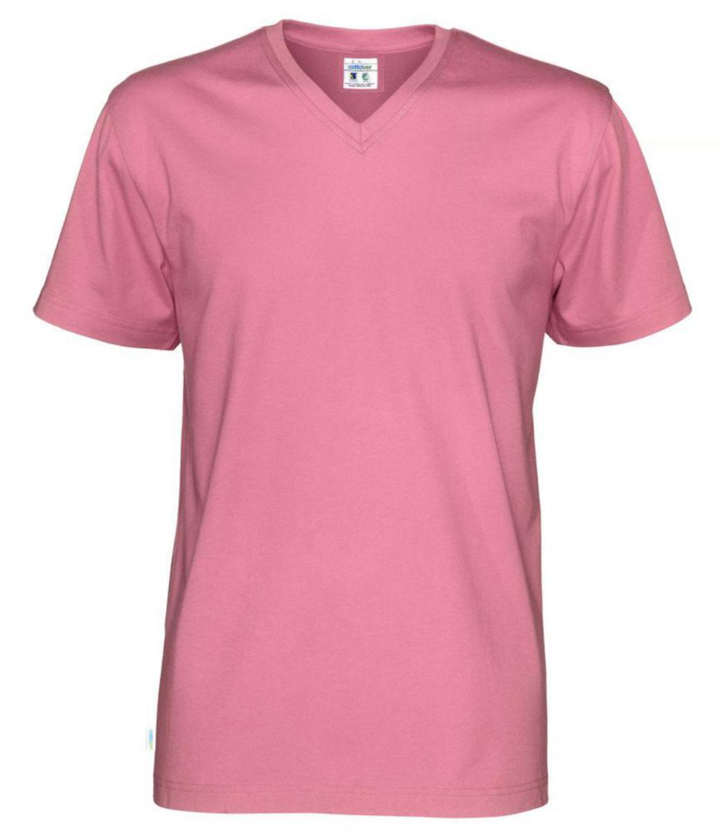T-skjorte V-hals Cottover - T-skjorte V-hals Cottover Rosa str XL