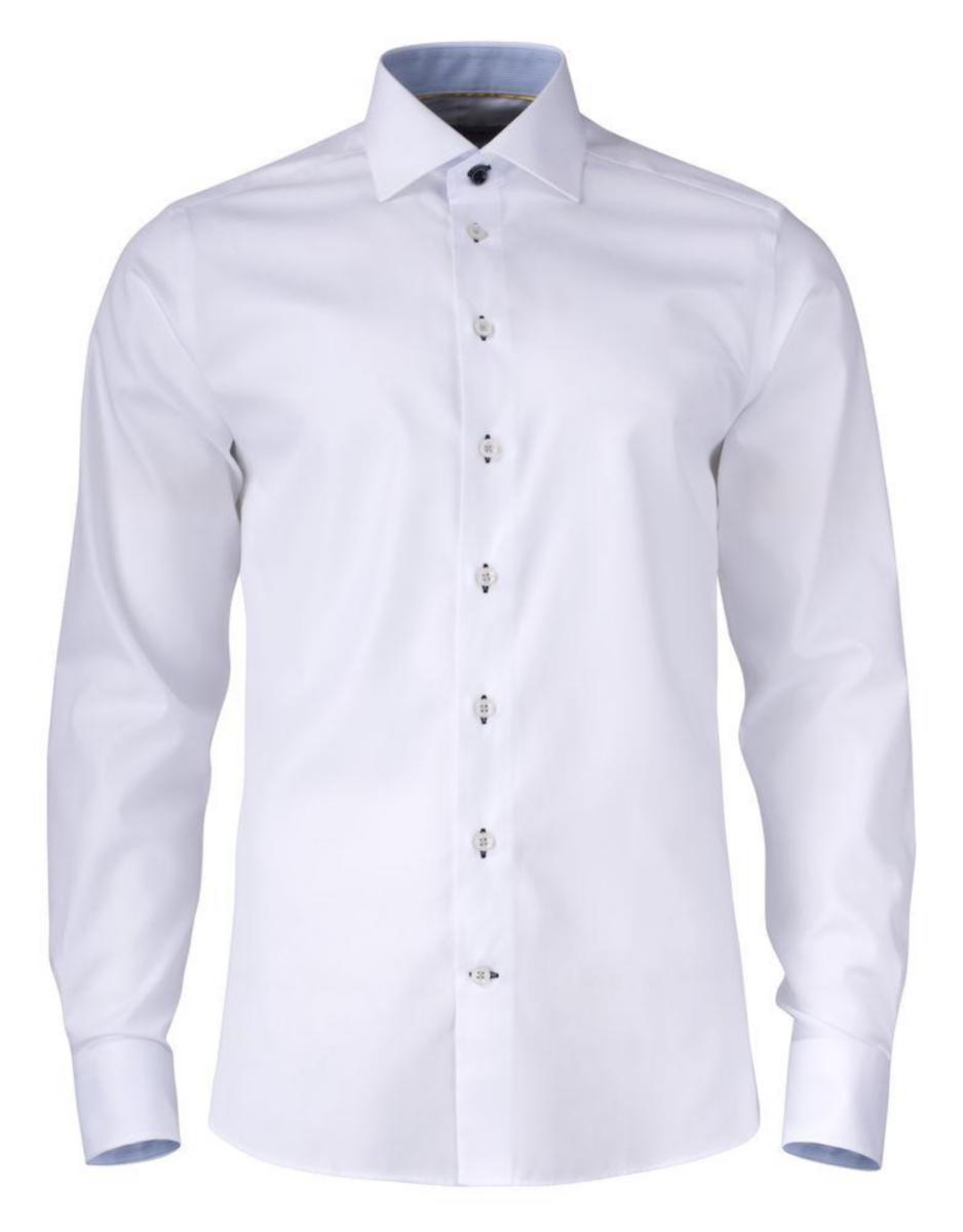 Skjorte J.H&F Yellow Bow 51 Slim fit - Skjorte Slim Fit JH&F Yellow Bow 51 hvit str M