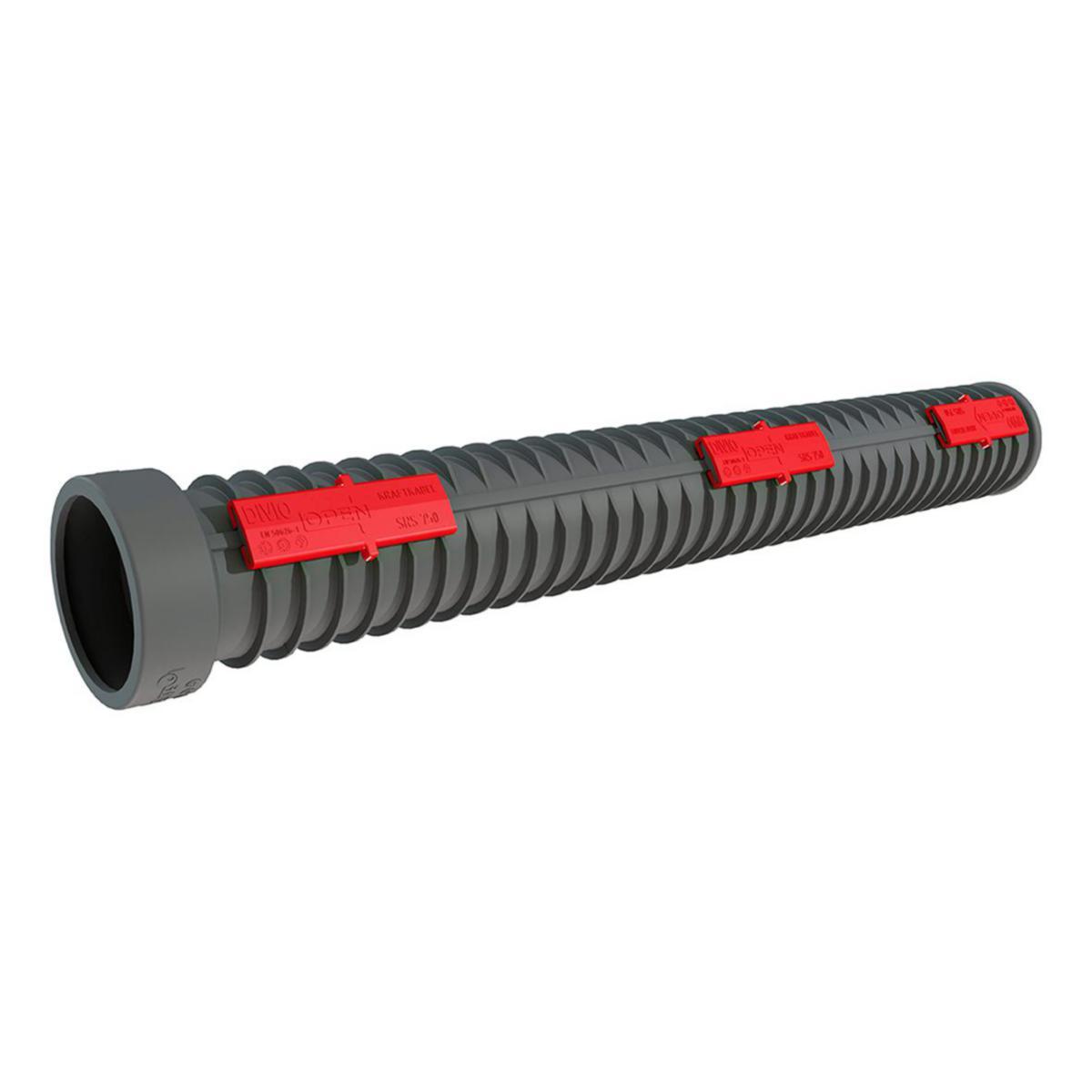 Divio kabelrør Pipelife - 160 mm Divio delt kabelrør RE L= 1.1m Grå