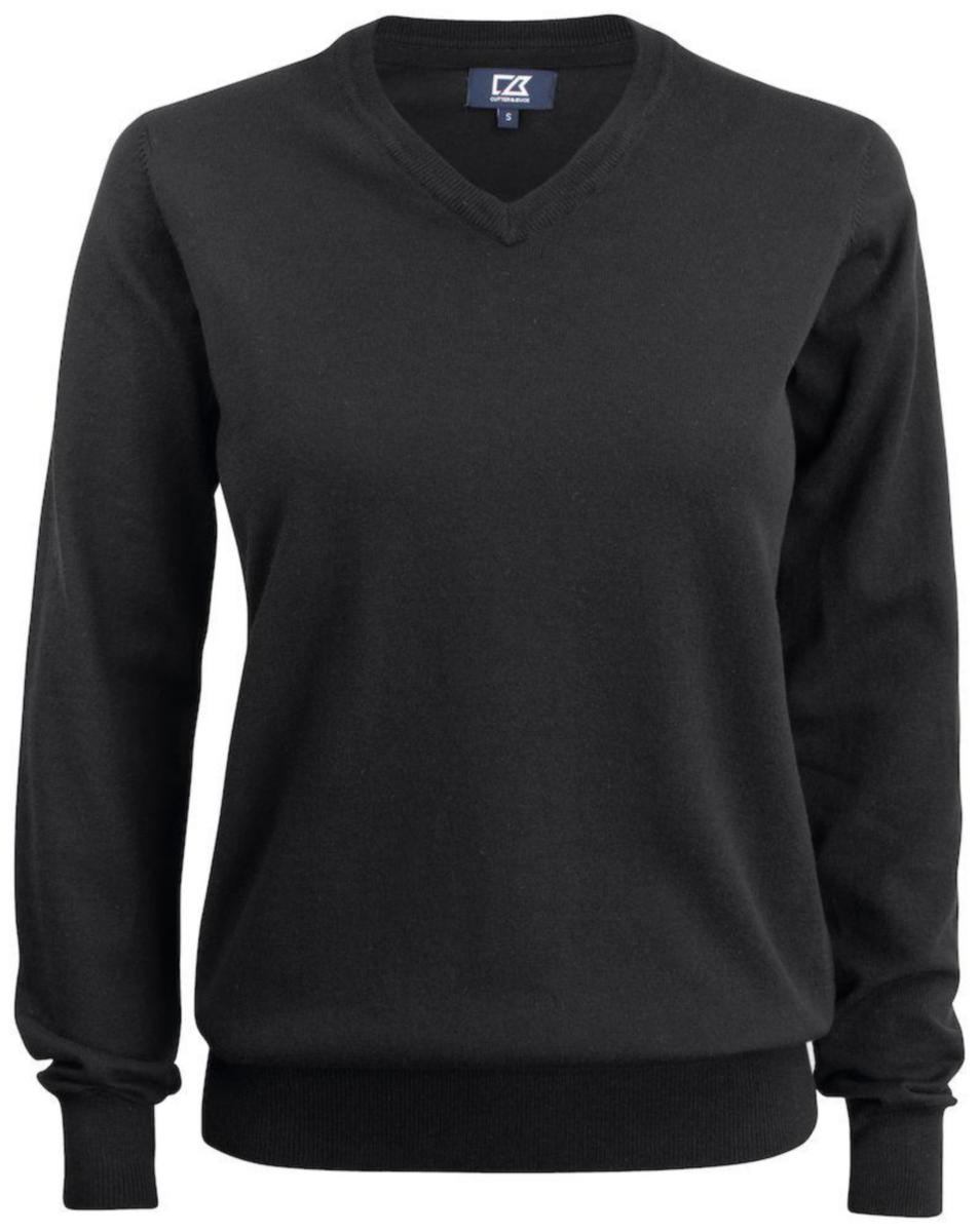 Genser V-hals dame C&B Oakville - Genser dame C&B Oakville V-hals sva str M