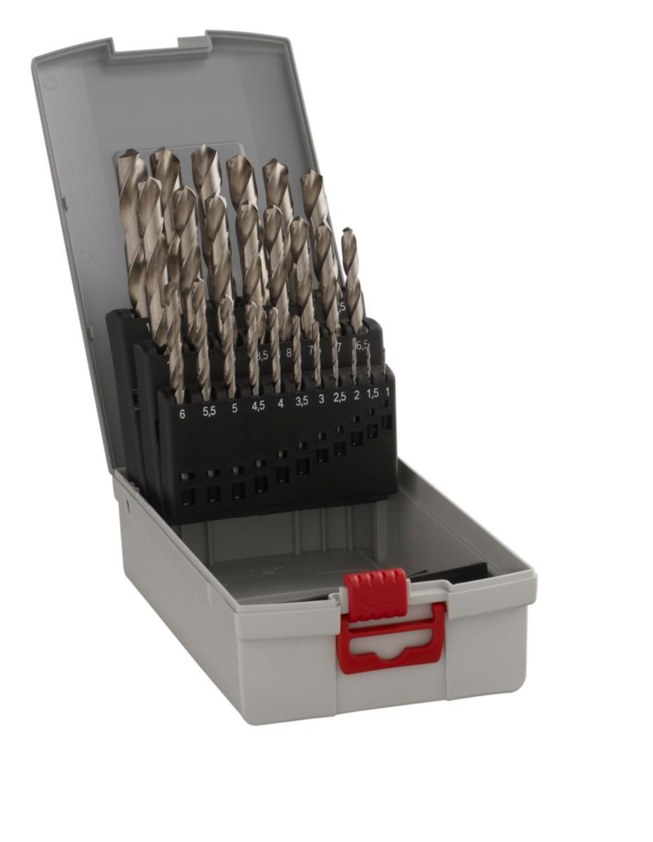 Metallborsett Bosch HSS-G 25-deler - Metallborsett HSS-G. DIN 338 Bosch 1-13mm 25 pk