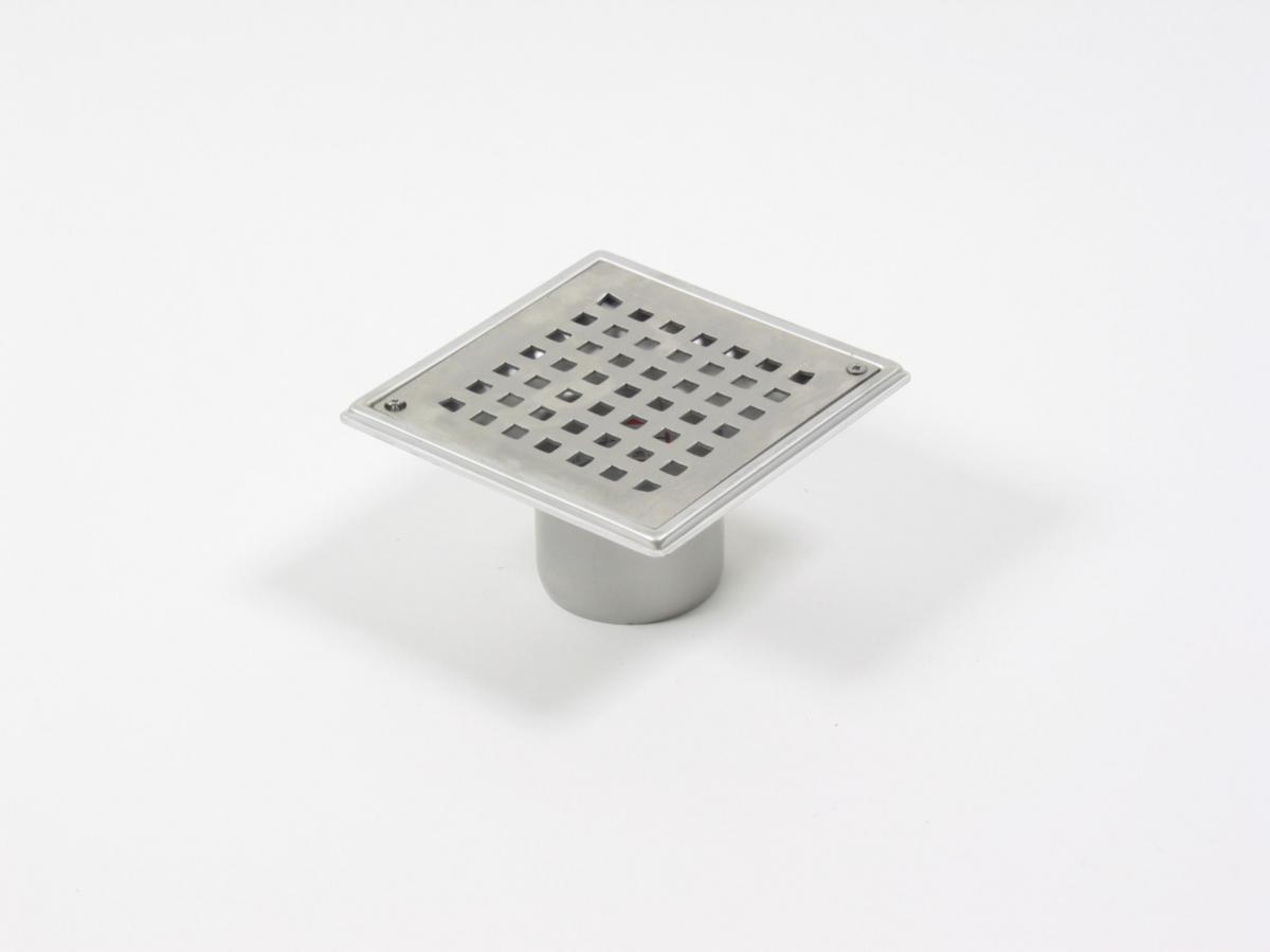 Avløpsskål for betong- eller flisegulv, loddrett Ø75 mm, Blücher - 75 x 180 mm Blucher avløpsskål