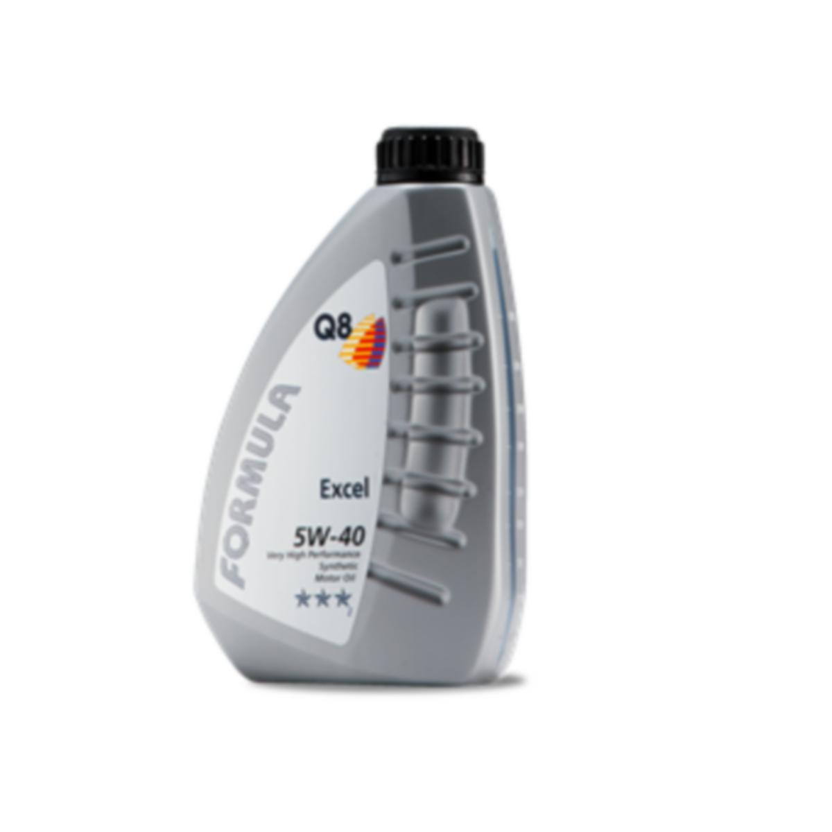 Motorolje Q8 Formula Excel SAE 5W-40 Syntet - Motorolje Formula Excel Q8 1L flaske 619413
