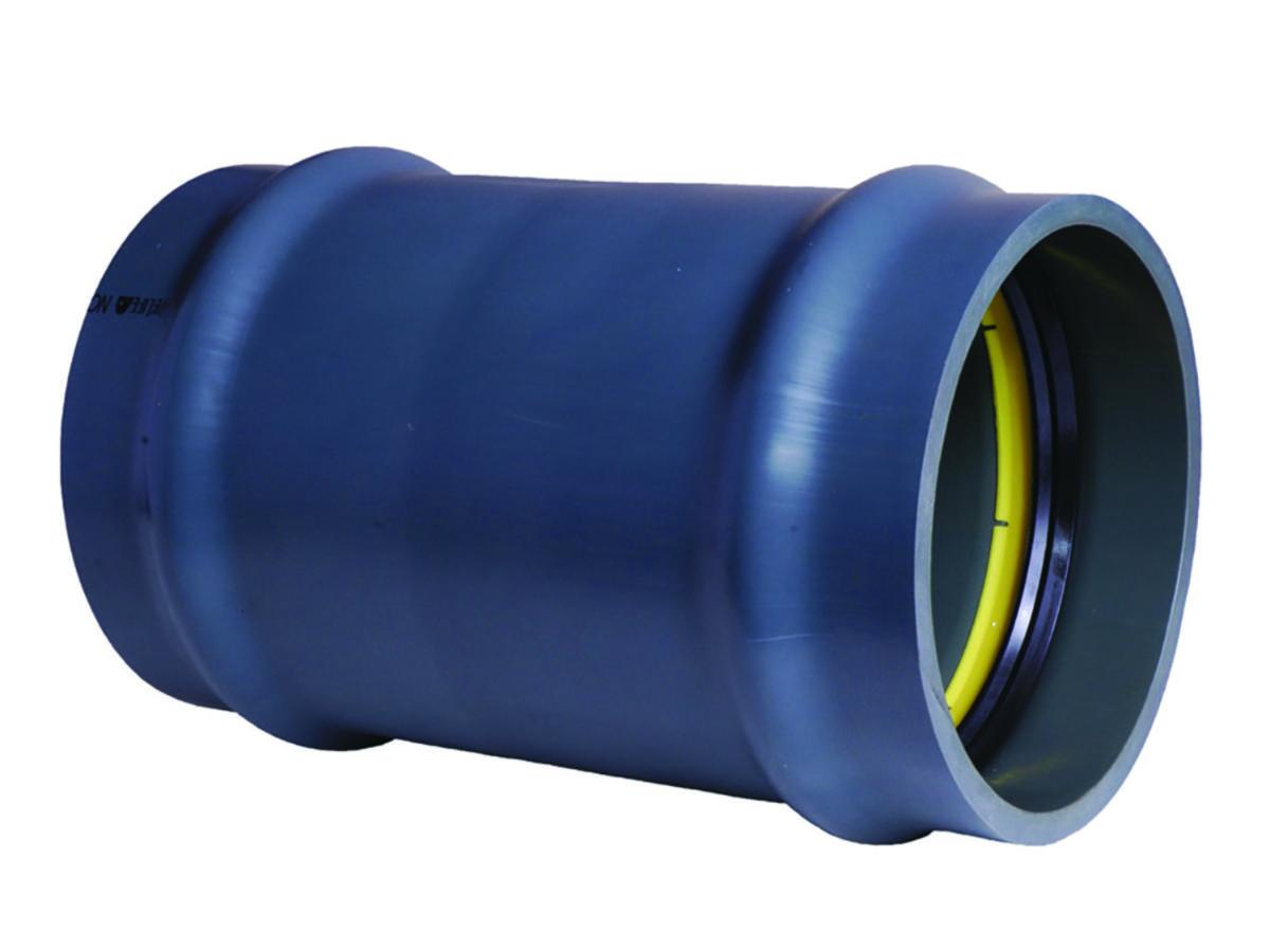 160mm pvc løpemuffe f/trykkrør sdr 21 grå løpemuffe for...