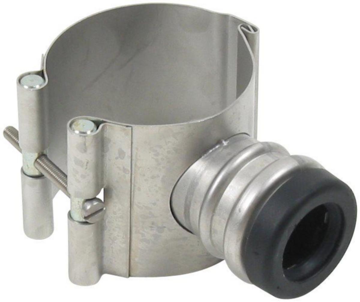 Anboringsklammer 75 mm med muffe - 75 x 32-40 mm anb.klave AISI 304