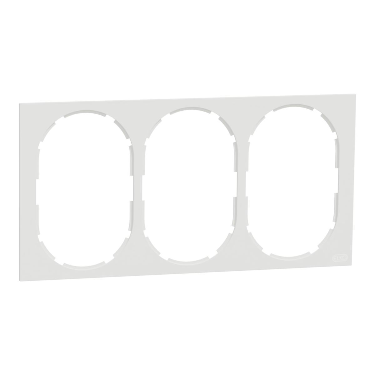 Ramme for Stikk ELKO One Hvit - Ramme 3-hull til stikk One RH 