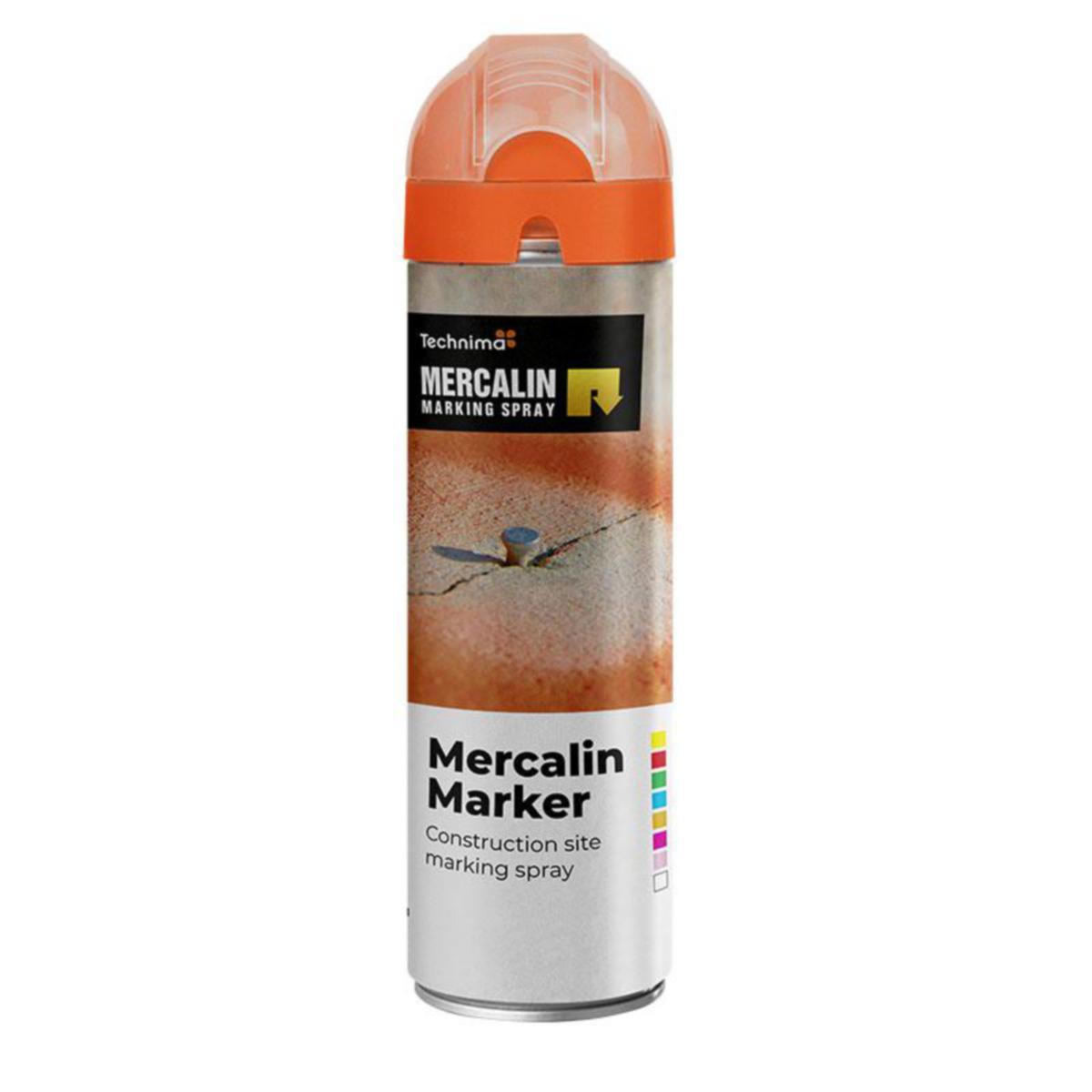 Merkespray Mercalin Marker Fluorescerende - Merkespray Marker Fluor Mercalin Orange 500ml UN1950