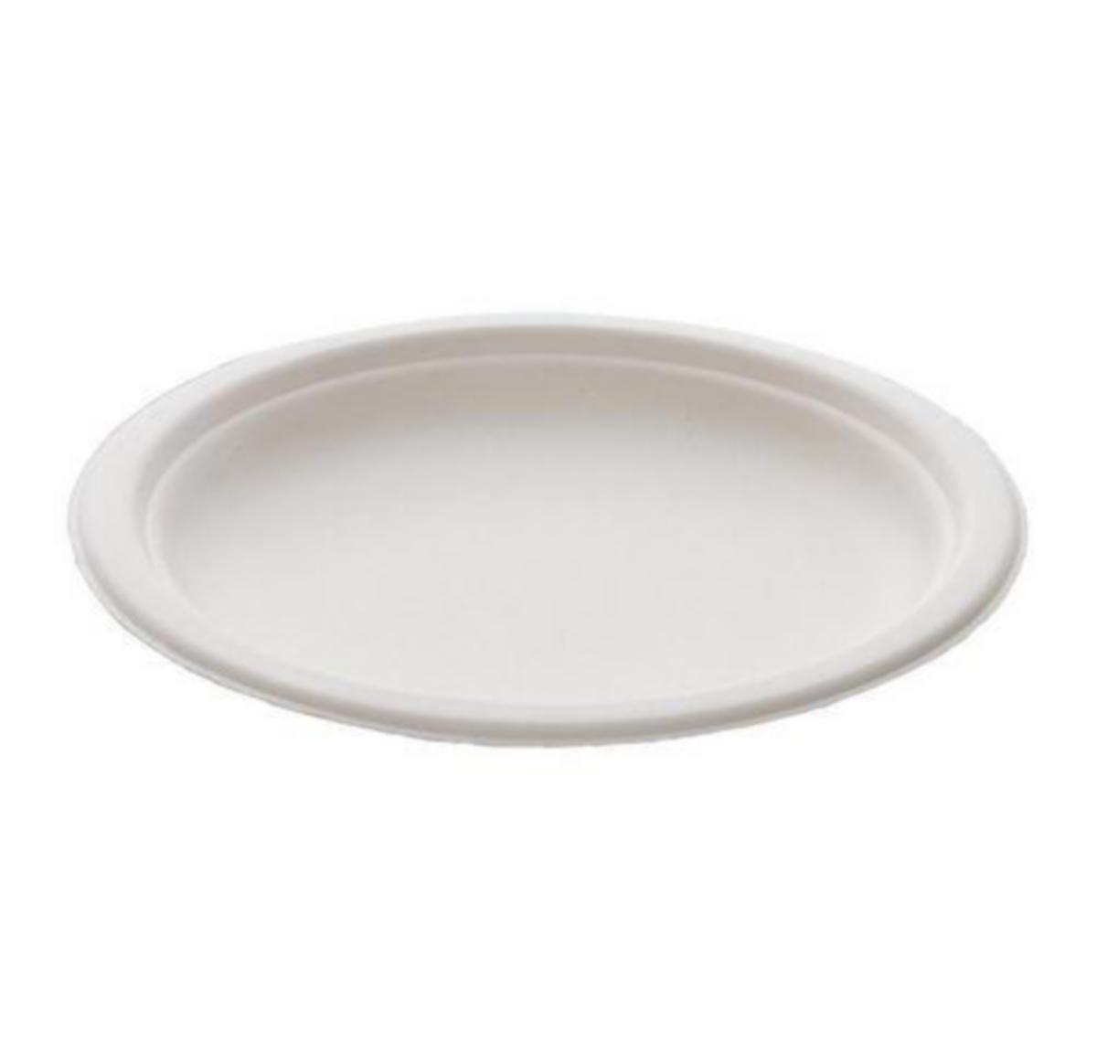 Tallerken Sabert - Tallerken Sabert 18cm Bagasse Sabert fiber hvit 50pk