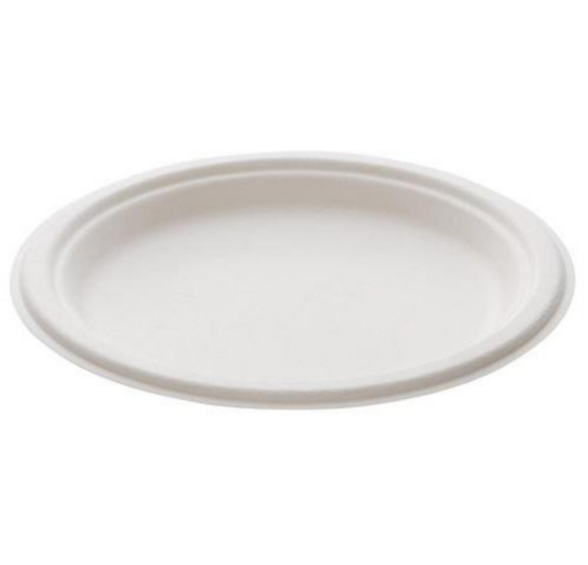 Tallerken Sabert - Tallerken Sabert 23cm Bagasse Sabert fiber hvit 50pk