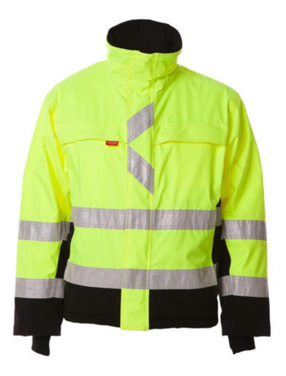 Vinterjakke lettforét Strakofa Synlig Plus HiVis kl 2 282-2690 - Jakke HV SynligPlus gul M Membran Foret HV Regn Kulde