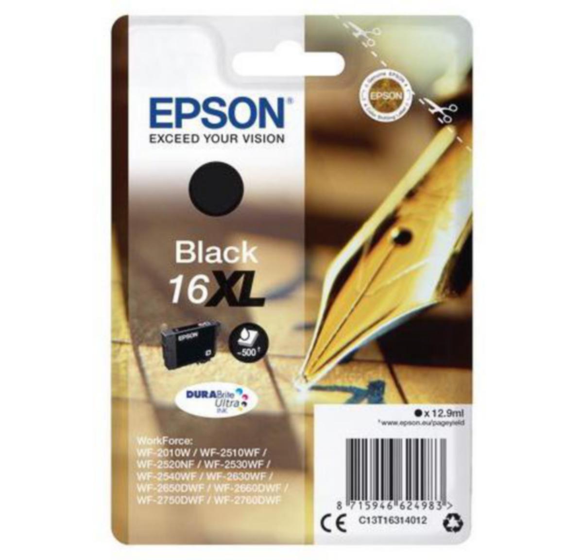 Blekk 16XL C13T16314012 Epson svart - Blekk 16XL C13T16314012 Epson svart
