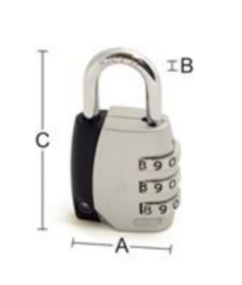 Hengelås Abus kode 155 - Hengelås 155/30 Abus Kombinasjon SB