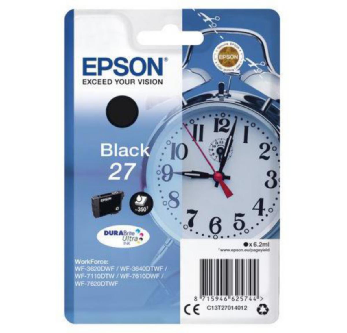 Blekk 27 C13T27014012 Epson svart - Blekk 27 C13T27014012 Epson svart