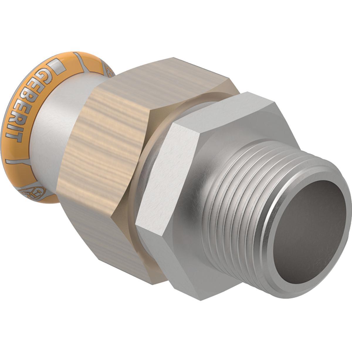 Union med utvendige gjenger rustfri Therm Mapress - 35 x 1 1/4" rustfri union m/utv. gjenger Mapress Therm