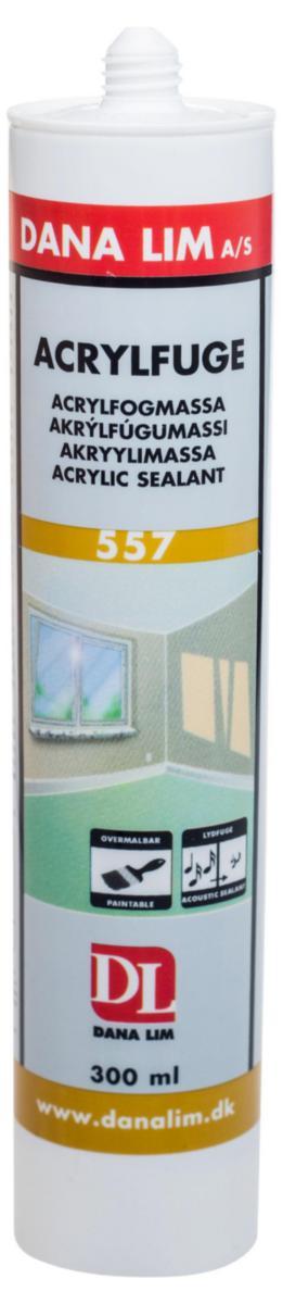 Fugemasse akryl Dana 557 - Fugemasse Acryl 557 Dana Lim 310ml grå
