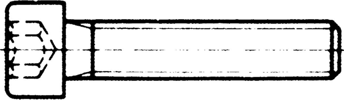Innvendig Sekskantskrue MC6S DIN 912 / ISO 4762 10.9 ubehandlet - Innv.6kt 20X100 UB I4762 10.9 syl hode sort (D912)
